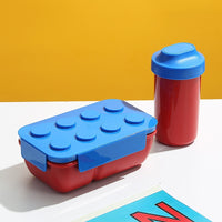 Building Block Lunch Box Children's Rectangular Bento Fruit Microwave Oven Heating