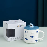 Cadeau d'activité de tasse de couple en céramique de requin créatif