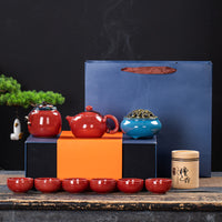 Simple Ceramic Kung Fu Tea Set Gift Box