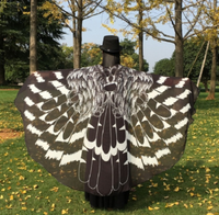 Cape d'Halloween en plumes de paon Cape de paon en mousseline de soie
