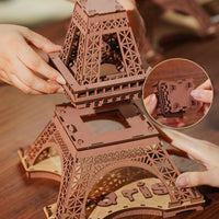 Rolife Night Of The Eiffel Tower Large Wooden Puzzle With 4 Light Shows For Gift
