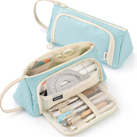 Simple Candy Color Student Canvas Stationery Case