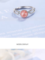 Moonlight Strawberry Crystal Ring