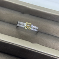 Conjunto de anillos de plata con corazón infinito para madre e hija