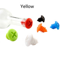Screw Shaped White Wine And Red Wine Preservation Silicone Bottle Stopper