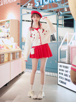 Strawberry Embroidery Knit Cardigan Jacket