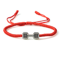 Woven Alloy Dumbbell Bracelet