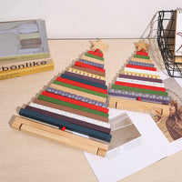 Décorations de blocs en bois pour sapin de Noël