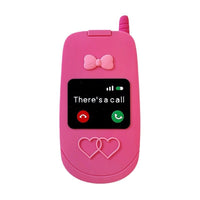 Cute Girly Flip Phone Shape Mirror iPhone Case