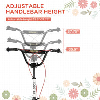 Toddler Scooter, White, Adjustable Handlebar, Kick Scooter For Kids 5,Dual Brakes, Inflatable Wheels