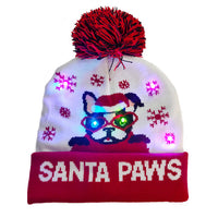 Sweater Knitted LED Christmas Light Up Beanie Hats