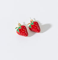 Small Strawberry Stud Earrings