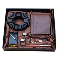 Belt Wallet Keychain Pen Practical 4 Pcs Gift Sets (Mens)