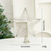 Silver or Gold Sparkling Christmas Tree Topper