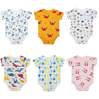 Short Sleeve Bodysuit Summer Baby Triangle Crawling