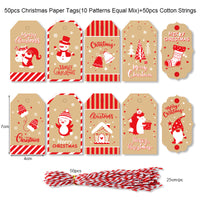 Kraft Paper Christmas Printed Gift Tags