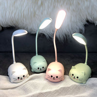 Lampe de nuit à chargement USB LED pour animaux de compagnie de dessin animé