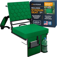 Alpcour Folding Reclining Stadium Seat With Back Support For Bleachers