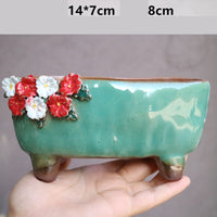 Stoneware Succulent Plant Pot