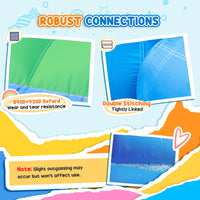 8 In 1 Inflatable Bounce House Water Slide With 680W High Power Blower, For 3-8 Years