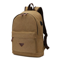 Canvas Backpack With USB
