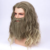 Barba de peluca de seda de temperatura mate de alta calidad Cos de Halloween
