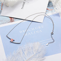 Simple Strawberry Crystal Necklace