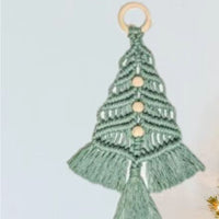 Paquet matériel de bricolage pour arbre de noël, ficelle en coton tissée à la main