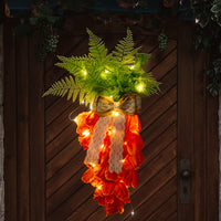 Carrot Wreath With Lights