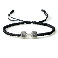 Woven Alloy Dumbbell Bracelet