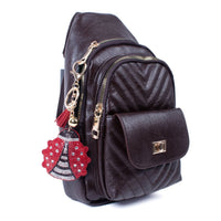 Porte-clés coccinelle en strass cristal scintillant-31065SI-G