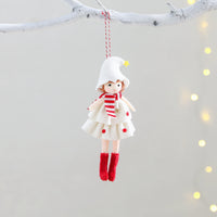 Christmas Cake Dress Girl Doll Angel Pendant