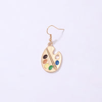 Artist Paint Gold Pallet Earrings