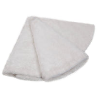 White Plush Christmas Tree Skirt