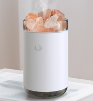 Diffuseur ultrasonique d'huile essentielle d'aromathérapie de bureau en pierre de sel avec lampe LED