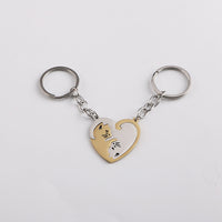 Shaped Stitching Love Cat Keychain Pendant