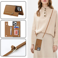 Multi-function Crossbody Wallet iPhone Case