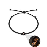 Pulsera tejida a mano con proyección de fotografías en color personalizada y creativa