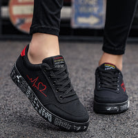 Zapatos de lona con estampado de amor para mujer y hombre, zapatos planos con cordones, informales, deportivos, para amantes, Día de San Valentín