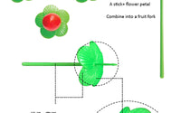 Creative Fruit Vegetable Bouquet Stem Picks (10 Pcs)