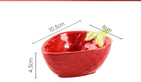 Strawberry Bowl Ceramic Fruit Salad Bowl