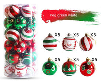 Assortiment de boules de Noël en plastique (30 pièces)