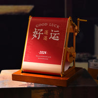 Artistic Oil Painting Easle 2024 Calendar Desk Decoration