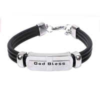 Christian God Bless Titanium Steel Bracelet
