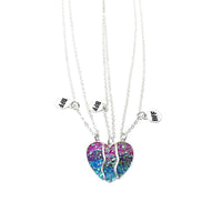 Starry Sky BFF Heart Necklace Set