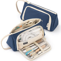 Simple Candy Color Student Canvas Stationery Case