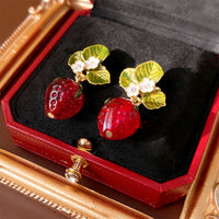 Vintage Style Strawberry Earrings