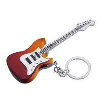 Guitar Shape Refillable Lighter Keychain