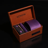 Coffret cadeau de mariage d'affaires, ensemble de cravates pour hommes 6 pièces