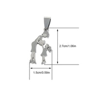 Collier mère et enfant en acier inoxydable, pendentif amour maman fils fille, cadeaux de famille